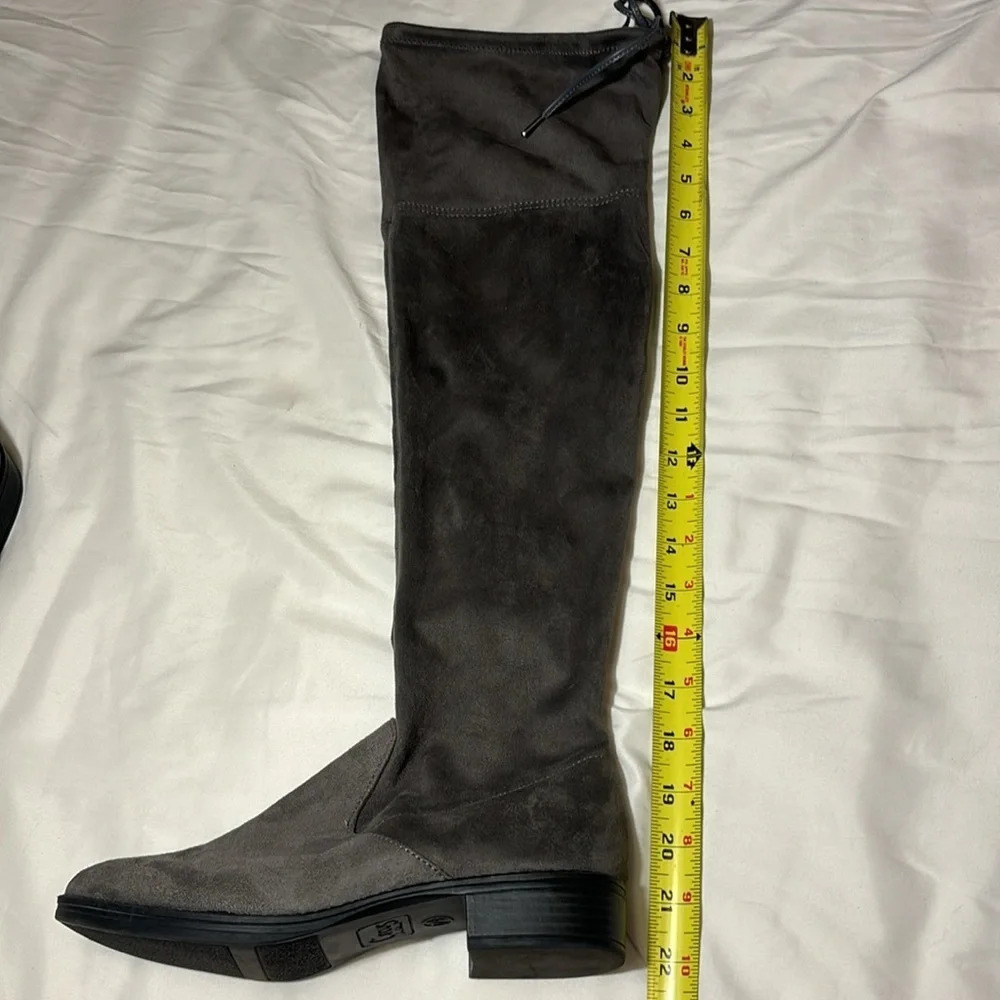 Circus Sam Edelman Peyton Stretch Over-The-Knee Boot Grey SZ 7.5 Suede - Picture 5 of 11